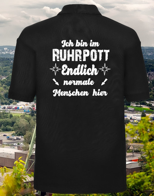Ruhrpott Kumpel Polo Shirt "Ich bin im Ruhrpott"